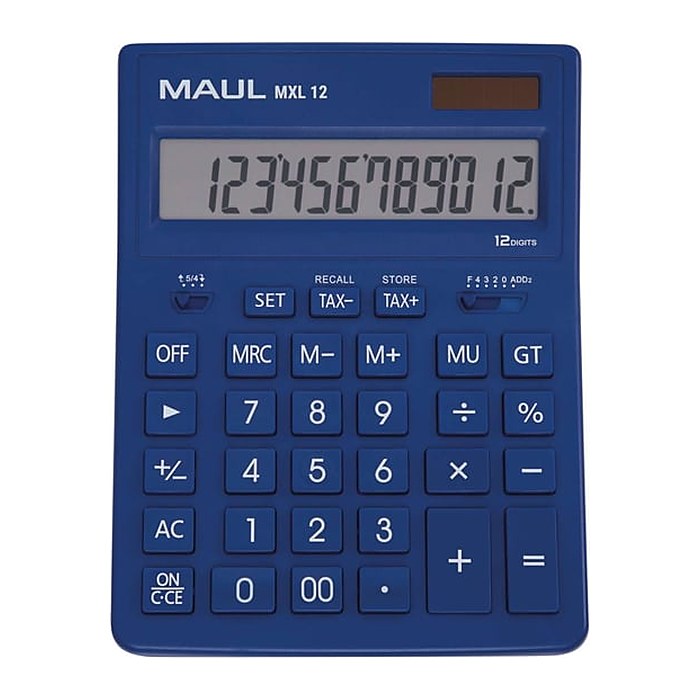 MAUL Tischrechner MXL 12, 12 Stellen, Tax, hellblau