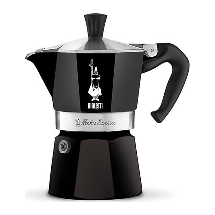 BIALETTI Moka Express 1 Espressokocher schwarz, 1 Tasse