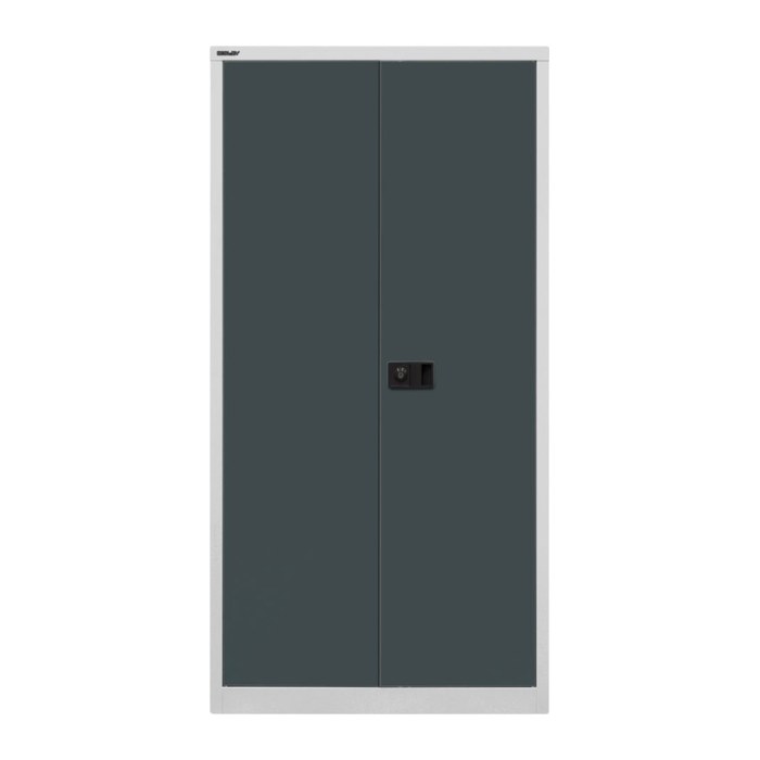 BISLEY Stahlschrank Universal E722A03525 lichtgrau, anthrazitgrau 3 Fachböden 91,4 x 40,0 x 180,6 cm, aufgebaut, 1 St.