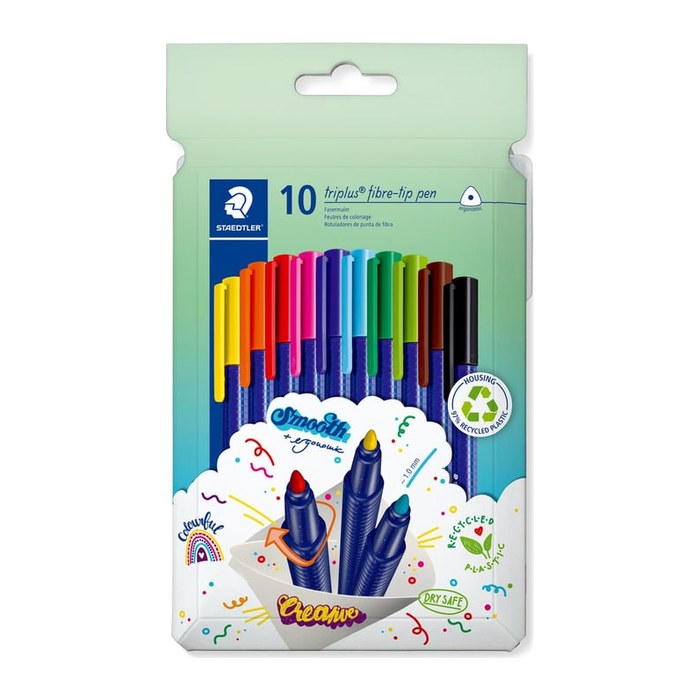 STAEDTLER Fasermaler triplus color rPP 10St