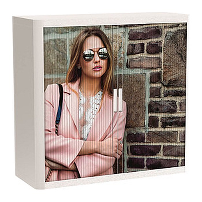PAPERFLOW easyOffice Classic Chic Rollladenschrank 62480 2 Fachböden 110,0 x 41,5 x 104,0 cm
