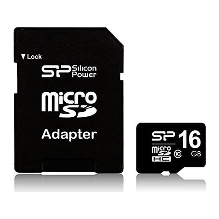 Silicon Power MicroSD Card 16GB SDHC CL.10 inkl. Adapter