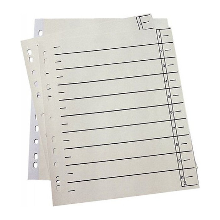 Wekre Trennblätter DIN A4 1-10 chamois, 180 g/m², 100 Blatt