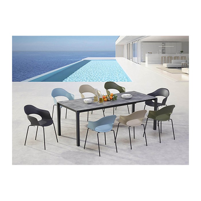 barths Gartentisch Palazzo anthrazit rechteckig 160,0-210,0 x 90,0 x 75,0 cm