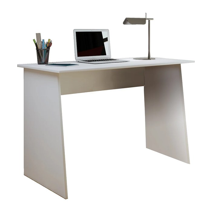 VCM my office Masola Maxi Schreibtisch weiß rechteckig, Wangen-Gestell weiß 110,0 x 50,0 cm