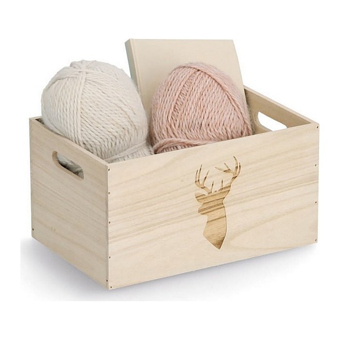 Zeller Hirsch Aufbewahrungsbox natur 30,0 x 20,0 x 16,0 cm, 1 St.