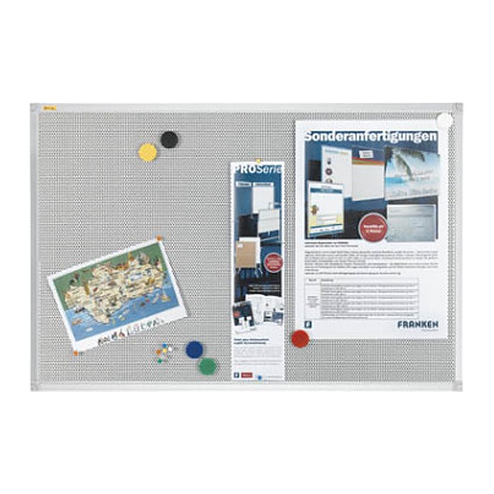 FRANKEN Magnetpinnwand Pin'n'Mag X-tra! Line 120,0 x 90,0 cm Metallgitter silber