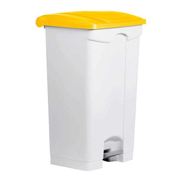helit Mülleimer 90,0 l weiß, gelb, 1 St.