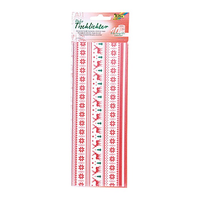 folia Transparentpapier Tischlichter Weihnachtszauber 10,0 x 27,0 cm 115 g/qm, 10 Blatt