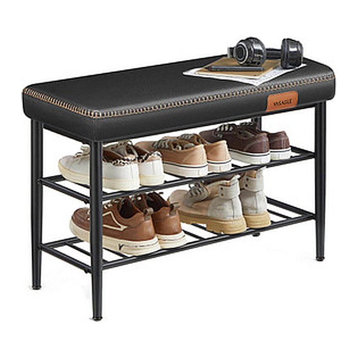 VASAGLE Sitzbank LSB054B01 schwarz Kunstleder 80,0 cm