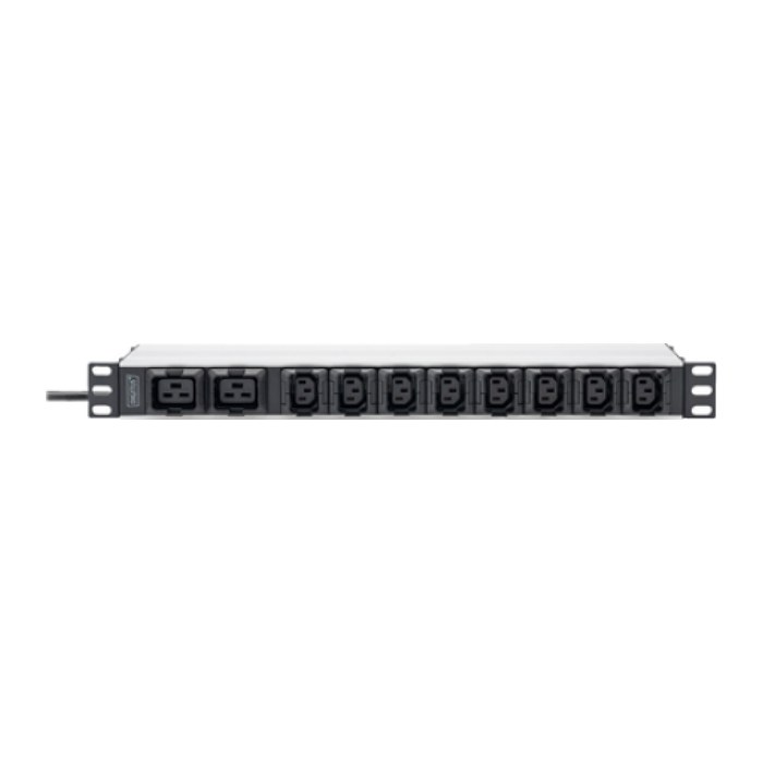 DIGITUS PDU 1HE 8xC13 2xC19 Ausgänge 230V/16A schwarz