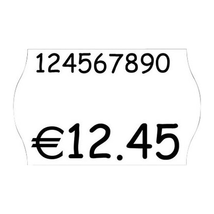 METO Preisetiketten weiß ablösbar 26,0 x 16,0 mm, 18 Rollen
