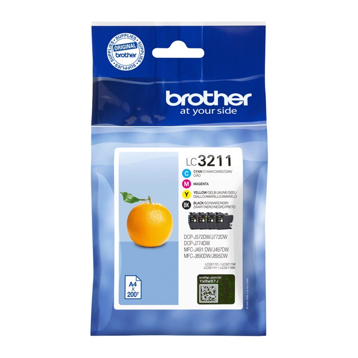 brother LC-3211VAL schwarz, cyan, magenta, gelb Druckerpatronen, 4er-Set