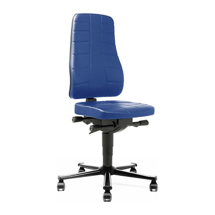 bimos Arbeitsdrehstuhl All-In-One blau Kunstleder