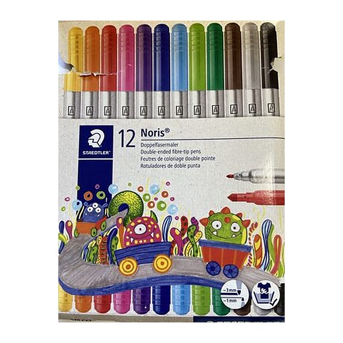 STAEDTLER Noris Club Fasermaler mit Doppelspitze 12-er Pack retail
