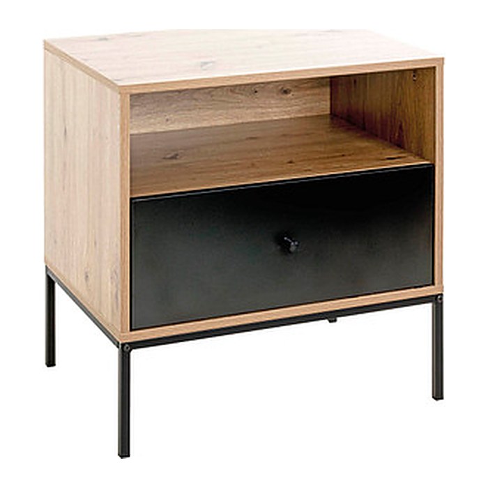 HAKU Möbel Konsole Nachttisch rechteckig MDF-Platte eiche 55,0 x 42,0 x 60,0 cm, 1 St.
