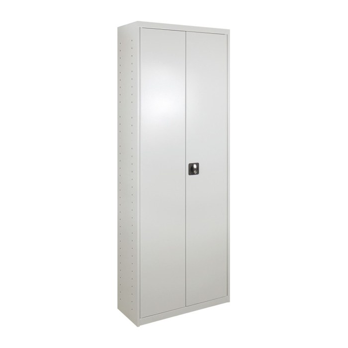 ADB Stahlschrank 40828 lichtgrau ohne Fachböden 71,0 x 30,0 x 195,0 cm, aufgebaut, 1 St.