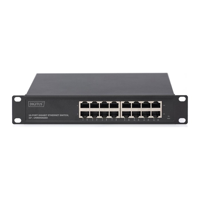 DIGITUS 10" Switch 16-Port Gigabit Ethernet Unmanaged