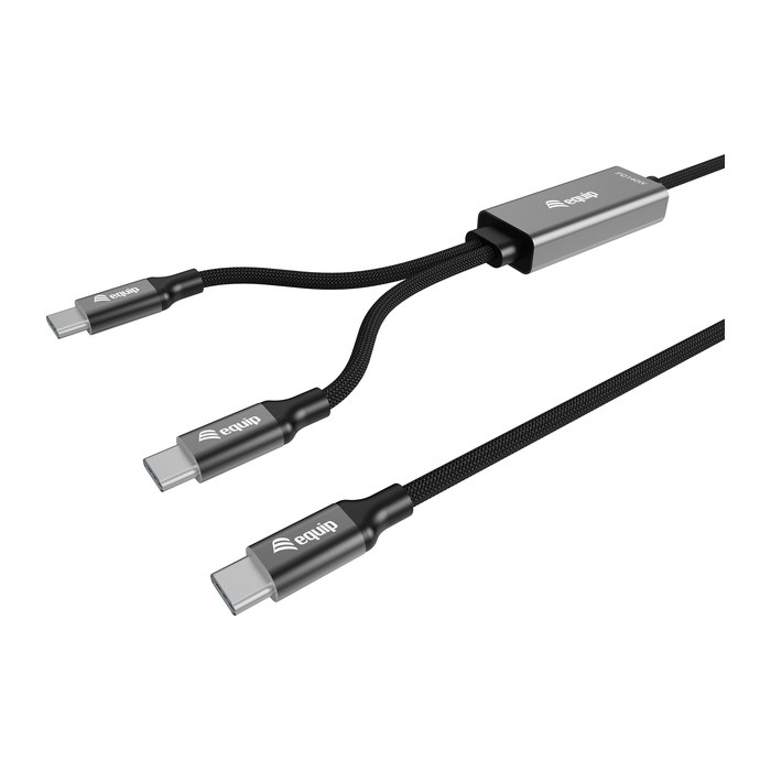 Equip Kabel USB-C4.0->C Y-Kabel PD140W St/St 1.50m schwarz