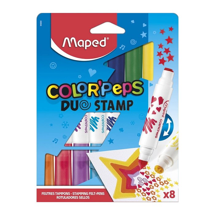 maped COLOR'PEPS Duo Stamp Filzstifte farbsortiert, 8 St.