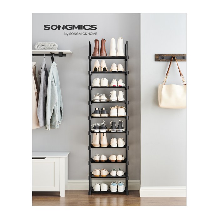 SONGMICS Schuhregal schwarz 45,0 x 30,0 x 174,0 cm, 1 St.
