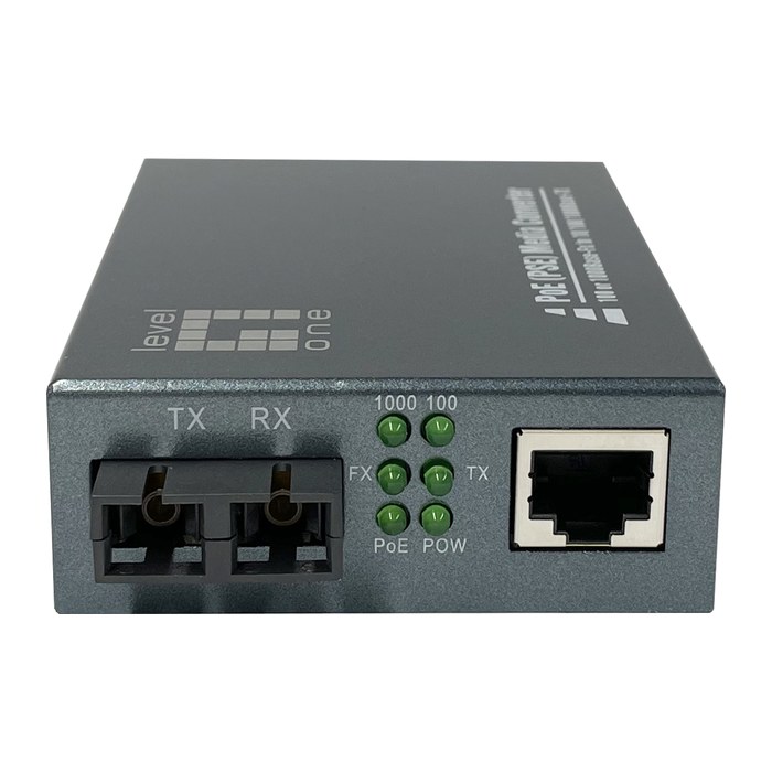 LevelOne Media Konverter RJ45->SC GE MM PoE 30W 850nm 500m