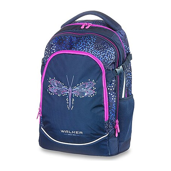 Walker Schulrucksack Fame 2.0 Magic Dragonfly Kunstfaser dunkelblau