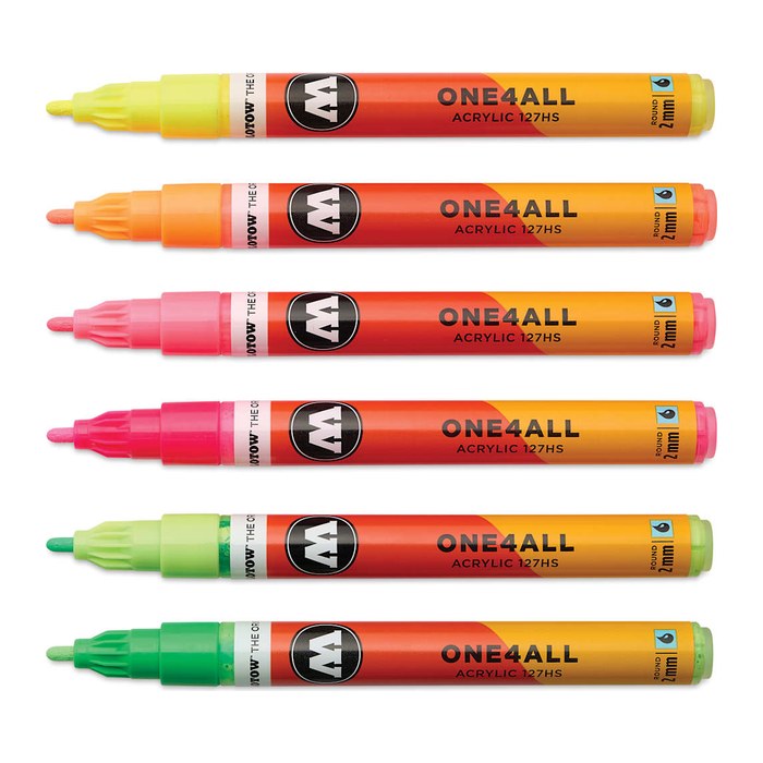 MOLOTOW One4All Acrylstifte farbsortiert 2,0 mm, 6 St.