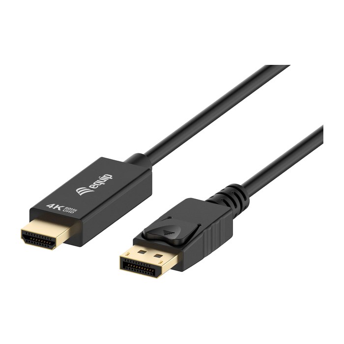 Equip HDMI Adapterkabel DP->HDMI 4K/60HZ St/St 3.00m schwarz