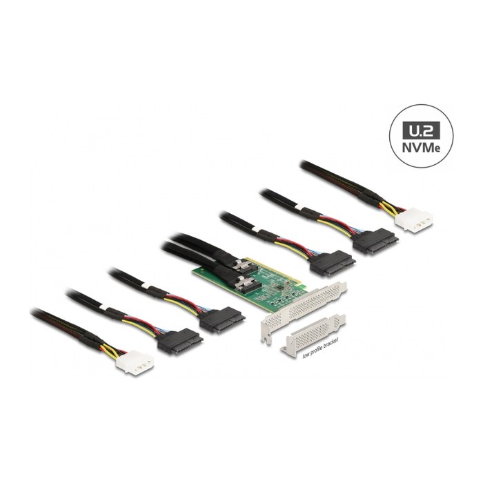 DELOCK PCI Express 4.0 x16 Karte zu 4 x SFF-8639 NVMe