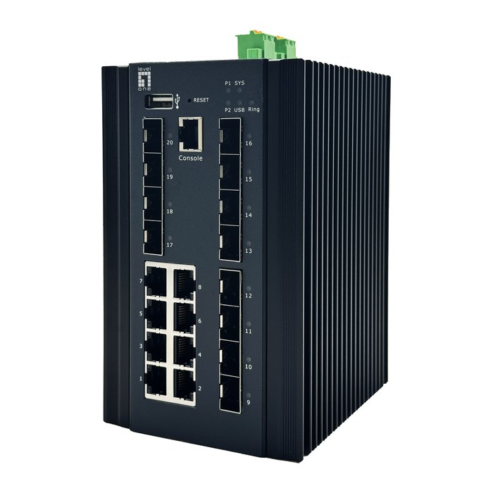 LevelOne Industr.Switch 8xGE/8x1GSFP/4x10GSFP+ Managed L2