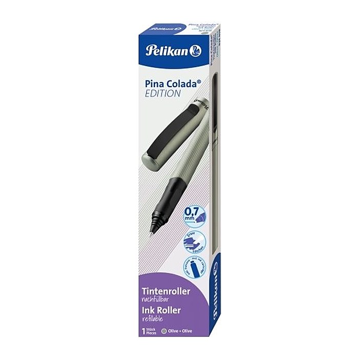 Pelikan Pina Colada Tintenroller olive-metallic 0,7 mm, Schreibfarbe: blau, 1 St.