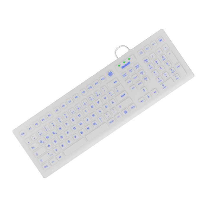 KeySonic Industrietastatur Silikon KSK-8031INEL-WH DE Weiá