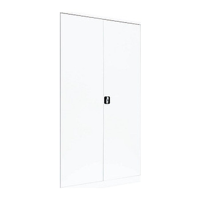 LÜLLMANN Stahlschrank 530387 signalweiß 4 Fachböden 120,0 x 60,0 x 195,0 cm, aufgebaut, 1 St.