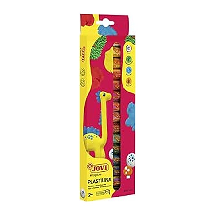 JOVI Knete PLASTILINA farbsortiert, 15 Farben je 15,0 g