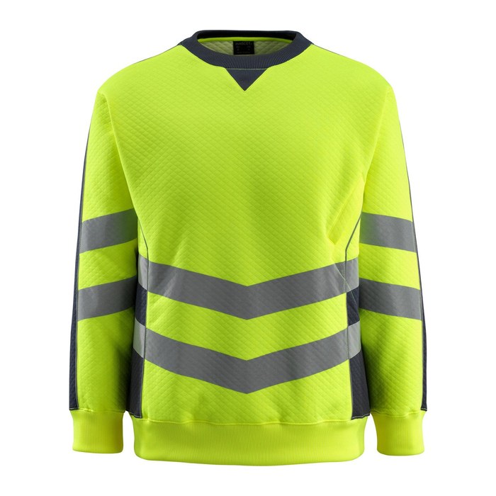 MASCOT® unisex Warnschutz-Langarmshirt Wigton  gelb, schwarzblau Größe 4XL, 1 St.