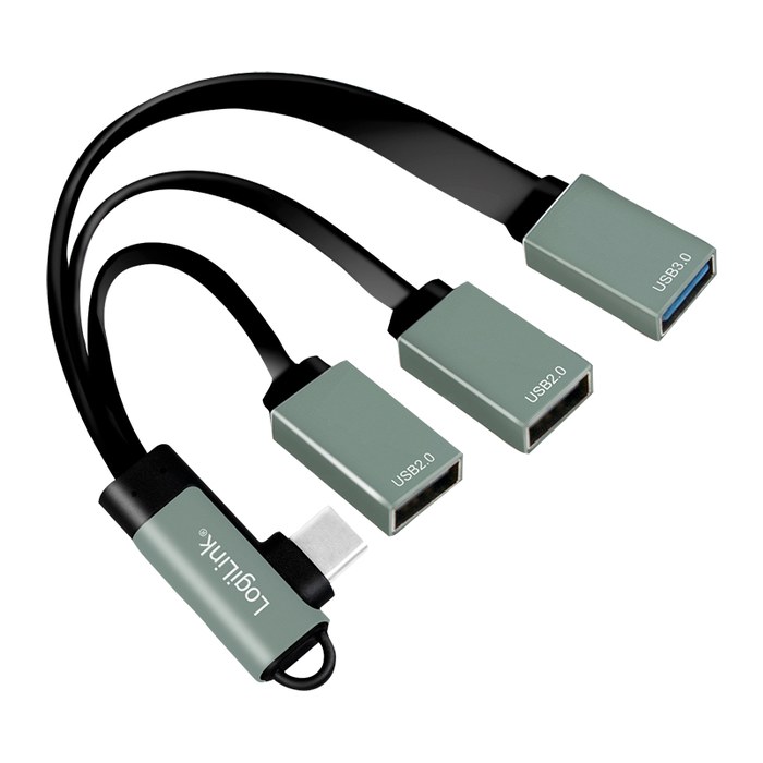 Logilink USB-HUB 3-Port,2xUSB2.0AF + 1xUSB3.0AF,gewink.Steck