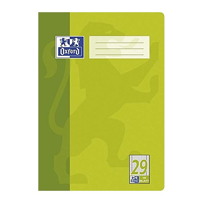 OXFORD Schulheft Lineatur 29 rautiert DIN A4 Innen- und Außenrand, 16 Blatt, 1 St.