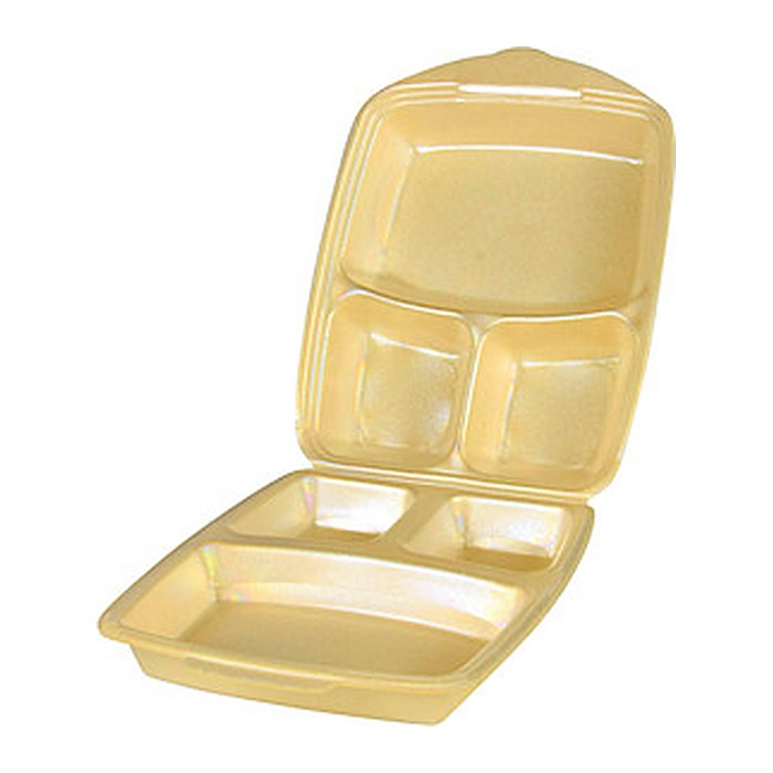 STARPAK Einweg-Menüschalen beige 22,0 x 28,5 cm, 50 St.