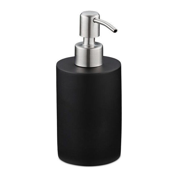 relaxdays Seifenspender 10031059_46 schwarz Polyresin 180,0 ml, 1 St.