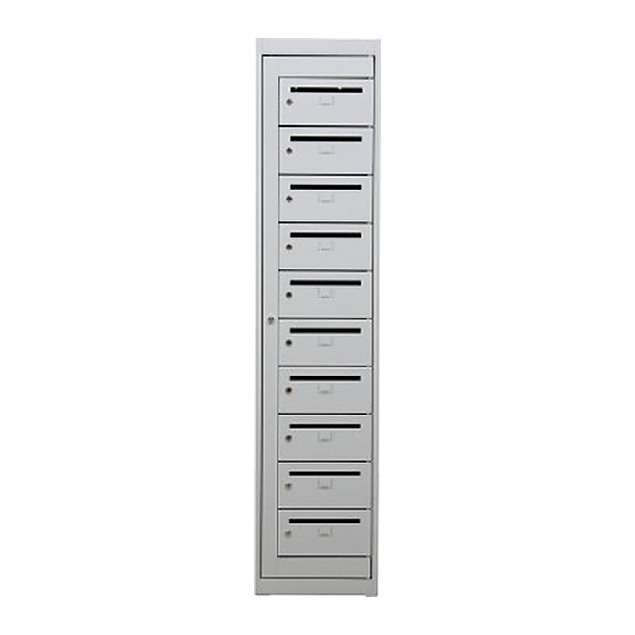 Gürkan Schließfachschrank lichtgrau 111314, 10 Schließfächer 40,0 x 50,0 x 180,0 cm