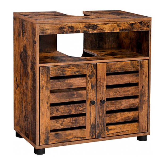 VASAGLE Waschtischunterschrank ohne Waschbecken braun 60,0 x 30,0 x 63,0 cm
