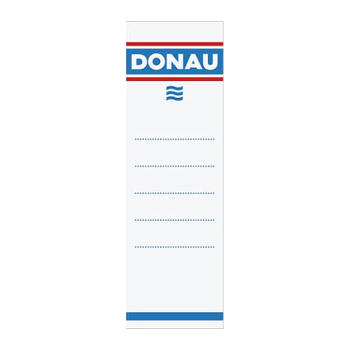 DONAU Einsteck-Rückenschilder weiß für 7,5 cm Rückenbreite, 20 St.