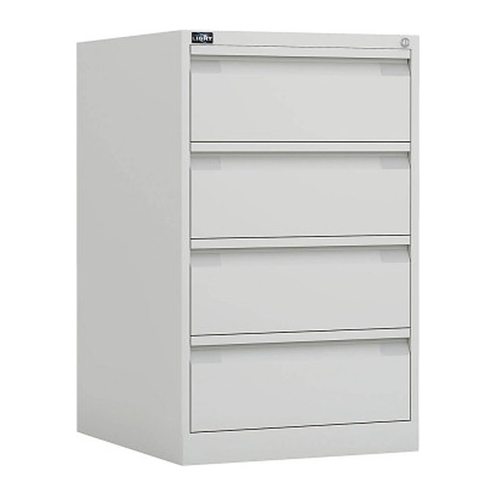 BISLEY ECO Karteischrank reinweiß 4 Schubladen 57,0 x 62,2 x 91,5 cm, 1 St.