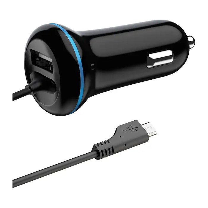 2GO KFZ-Ladegerät 12W 1x USB-A / Lightning 140cm schwarz