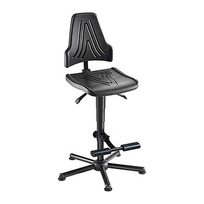 meychair XXL Arbeitsdrehstuhl W19-25-H-PU-AH2 schwarz