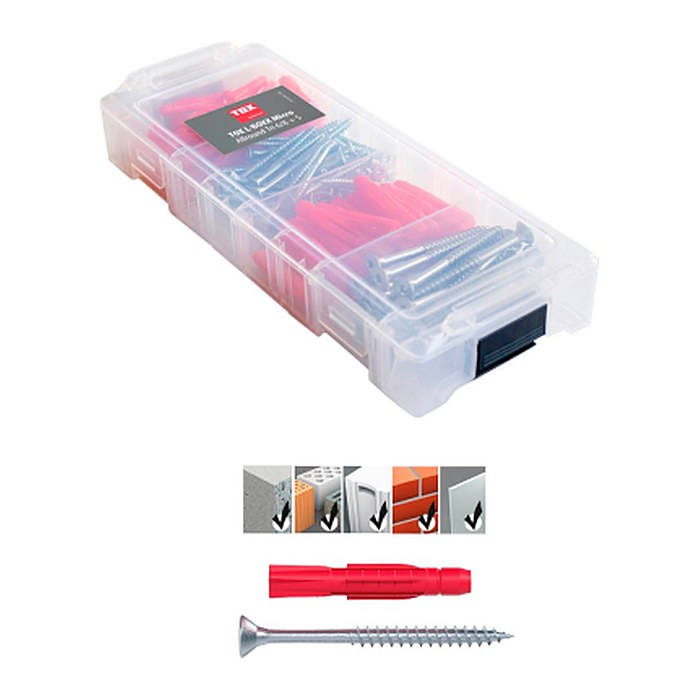 TOX L-BOXX Micro Allround TRI 6/8 094901802 Dübel- und Schrauben-Sortiment, 140-teilig