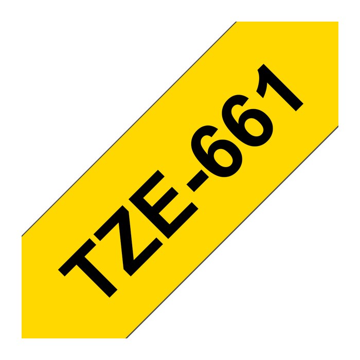 brother Schriftband TZe-661 TZE661, 36 mm, schwarz auf gelb, 1 St.