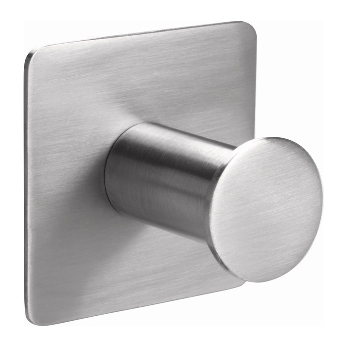 tesa Handtuchhaken Powerbutton Classic eckig silber, 1 St.
