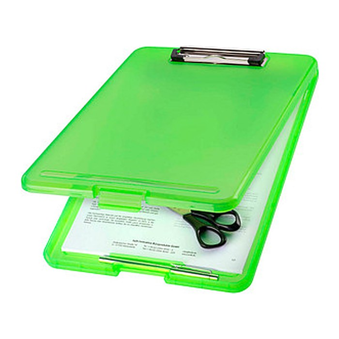 helit Klemmbrett the clip H2532050 DIN A4 grün transluzent Kunststoff, 1 St.